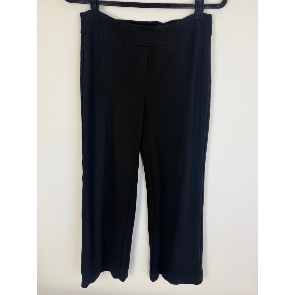 DL Womens Crop Ankle Straight Leg Mid Rise Pull-On Black Pants Medium Petite